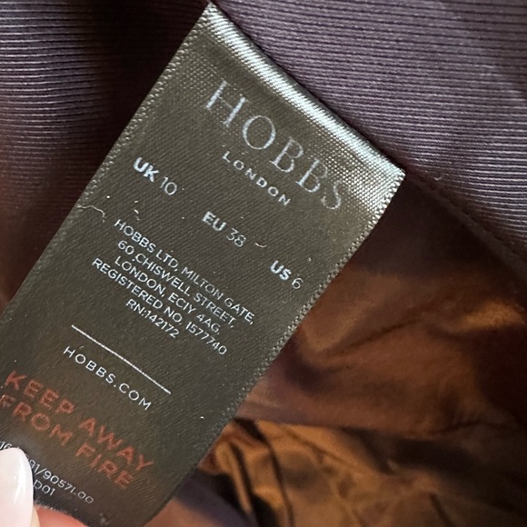 Hobbs London Saskia Purple Trench Coat Size US 6. Pre-owned. - Picture 11 of 14